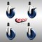 Service Caster 5 Inch 316SS Solid Poly Swivel 1-1/2 Inch Expanding Stem Caster Lock Brake, 2PK SCC-SS316TTLEX20S514-SPUS-2-S-2-112 - alternate 5
